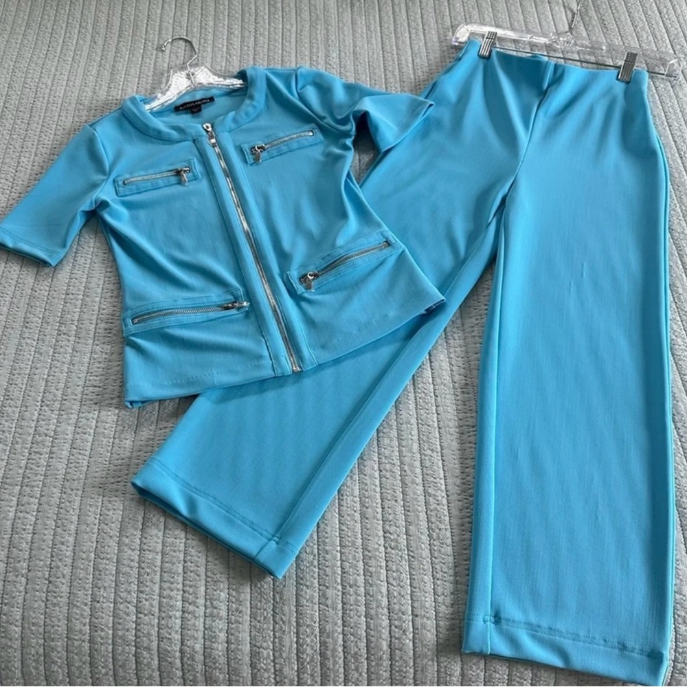Boston Proper Beyond Travel Turquoise 2 Piece XXS NWOT